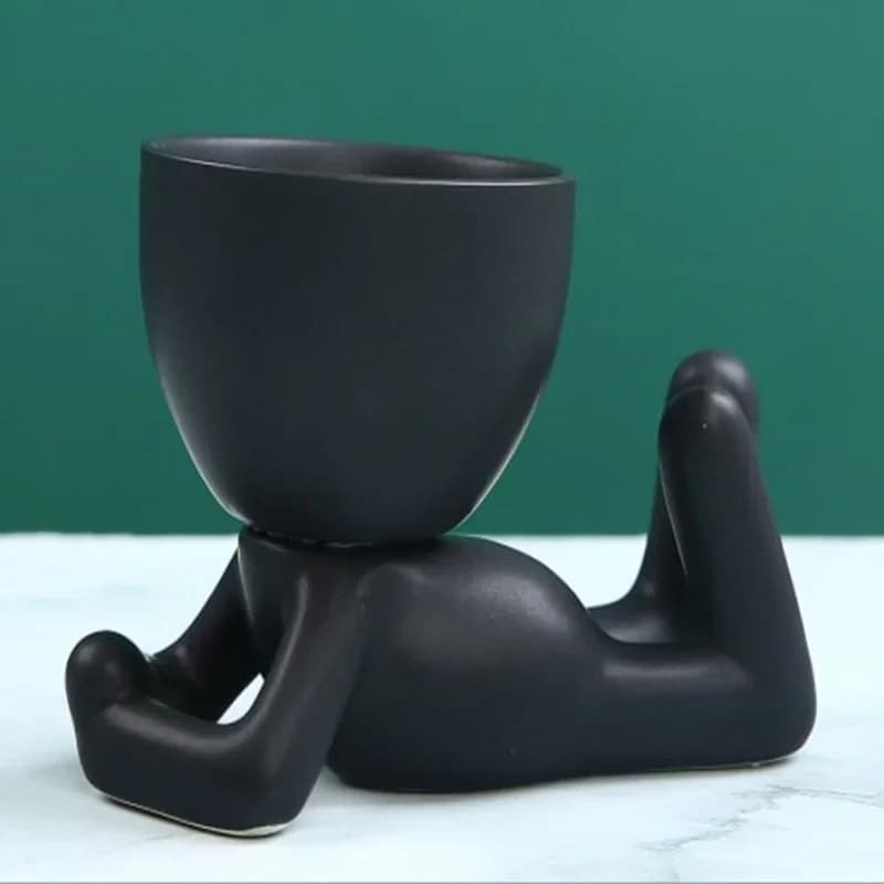 Mini Pots décoratifs pour plantes, jardinières succulentes en céramique de forme humaine, Pots de fl