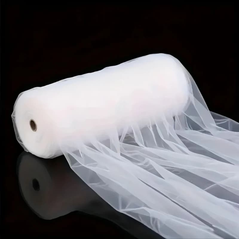 Tissu en tulle de 50 m de long pour décoration de mariage DIY, jupe de table blanche pour baby showe