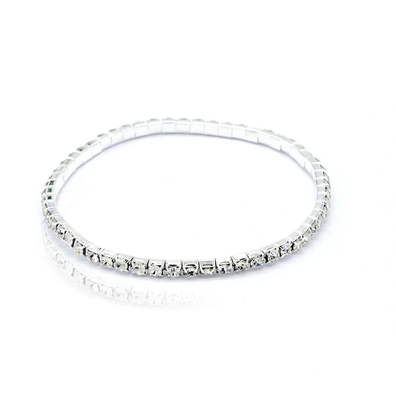 Bracelet de cheville de Tennis en strass pour femmes, chaîne élastique multicouche en cristal sur la