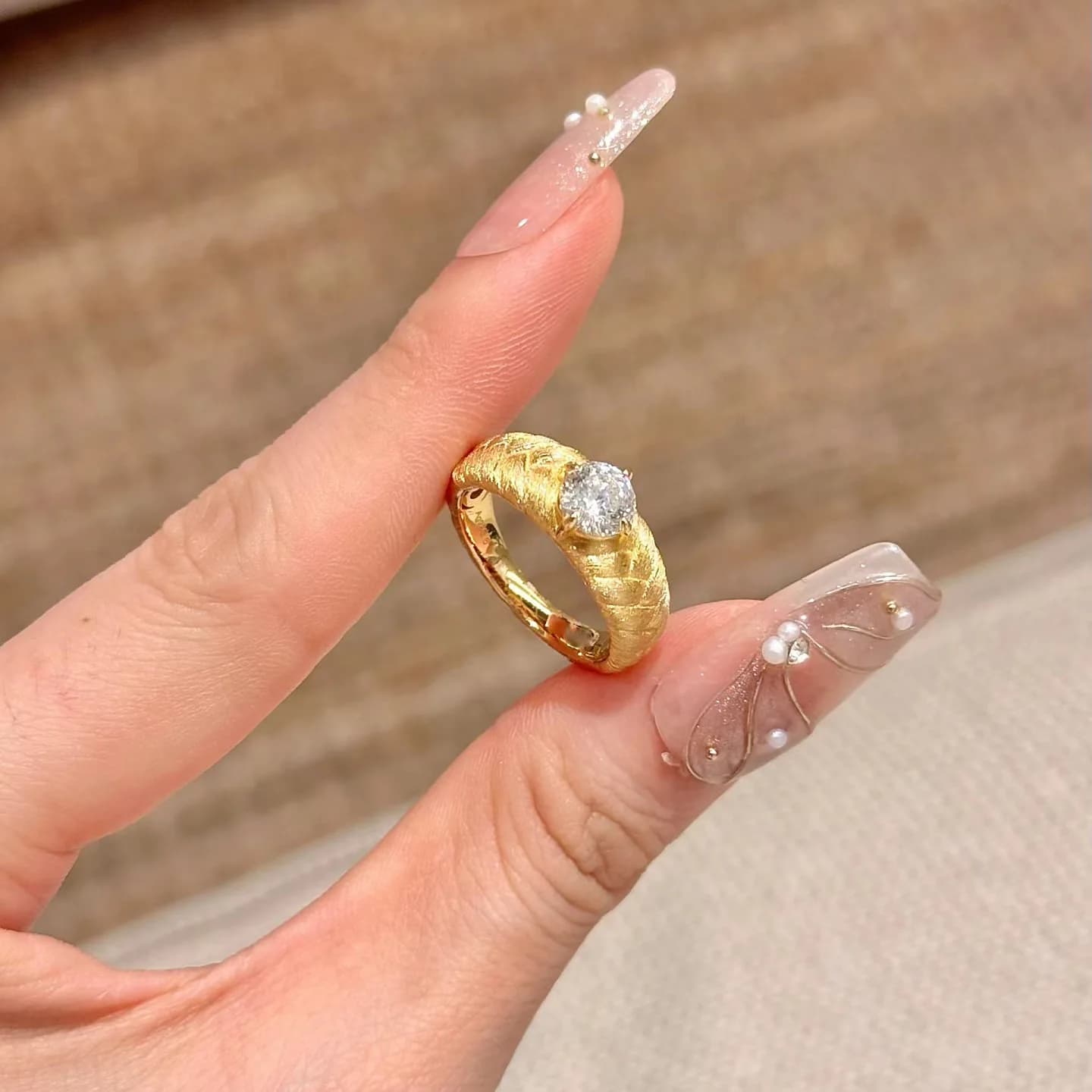 Foydjew – bagues en Zircon plaqué or 18 carats, bijoux Vintage italiens, tréfilage fait à la main, a