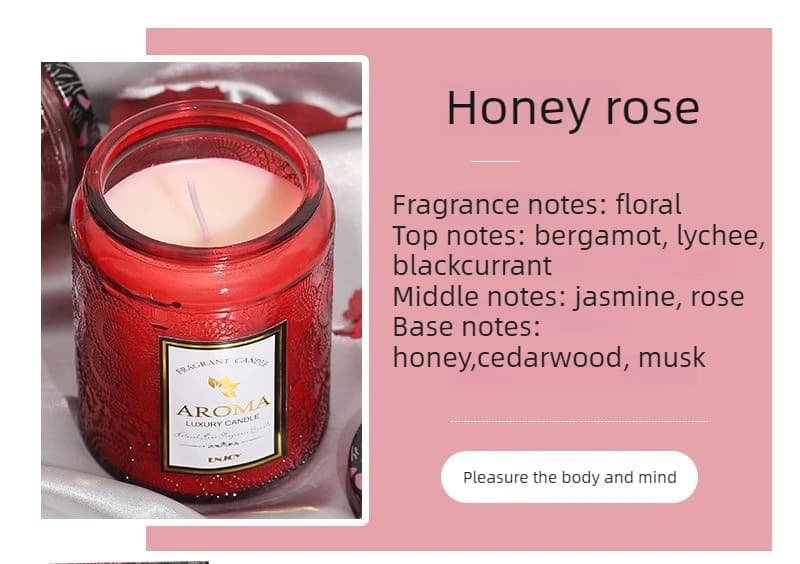 1 bougie parfumée créative en verre gaufré, sans fumée, faite à la main en cire de soja, bougie parf