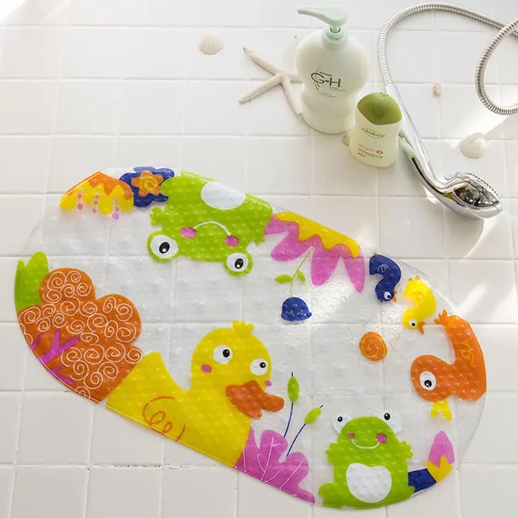 Tapis de Bain Antidérapant en PVC avec Ventouse, Accessoire de Douche, Doux, de Énergie, Multi-Docum