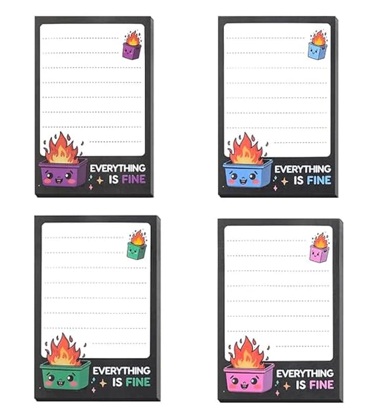 4/8/12 Poubelle sur Fire Desk Notes autocollantes - Notes mignonnes « C'est bon, je suis bien, tout 