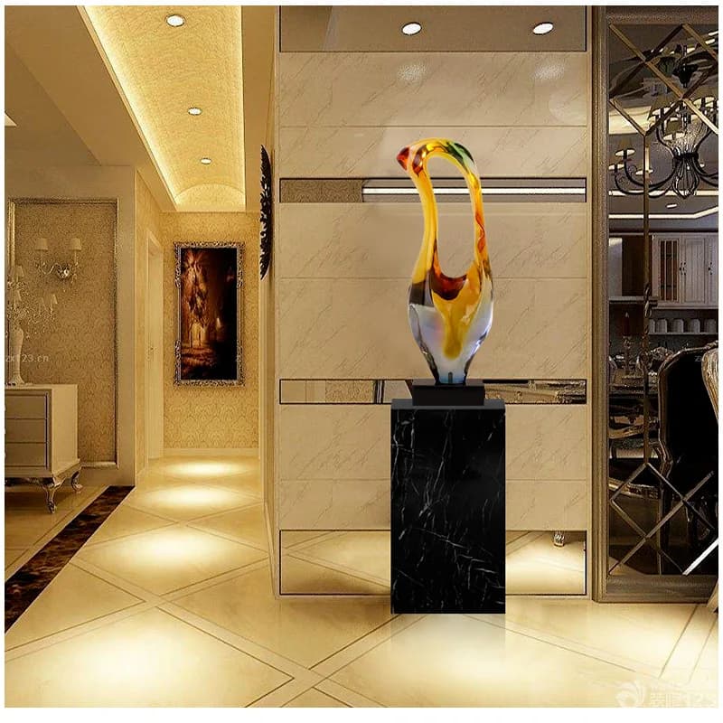 Sculpture en verre imitation abstraite moderne