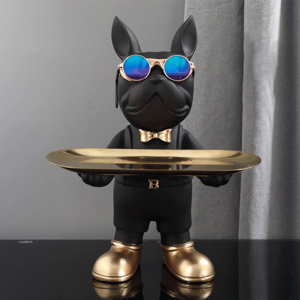 Statue d'animal bouledogue polyvalente