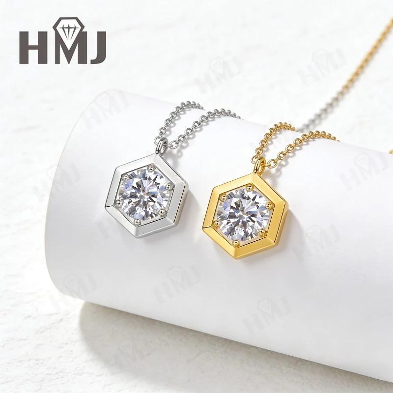 Collier en moissanite couleur D 1ct