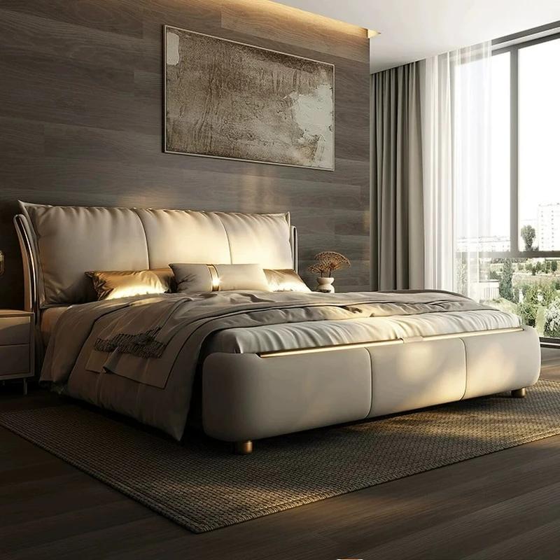 Meubles de chambre à coucher : Cadres de lit double italiens simples