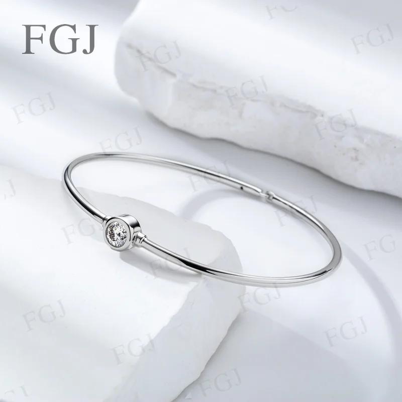 Bracelets en argent sterling S925 plaqué or blanc