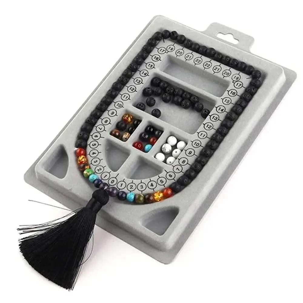 Plateau de rangement en plastique pour la création de bijoux