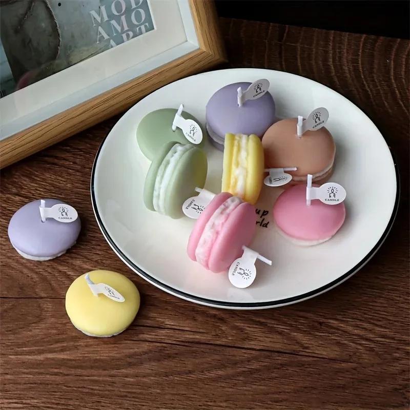 Bougies réalistes en forme de Macaron