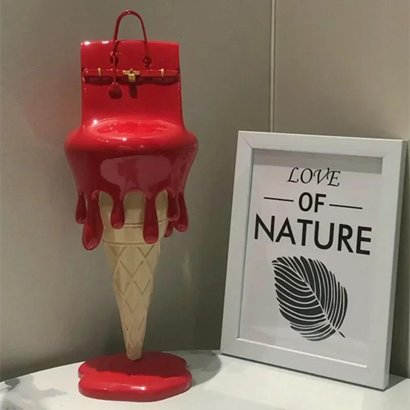 Sculptures de décoration nordique en forme d'oiseau de crème glacée