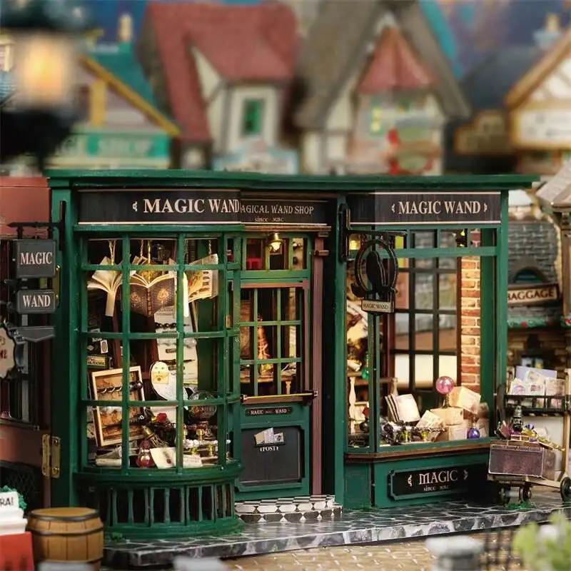 Magasin de baguettes magiques rétro