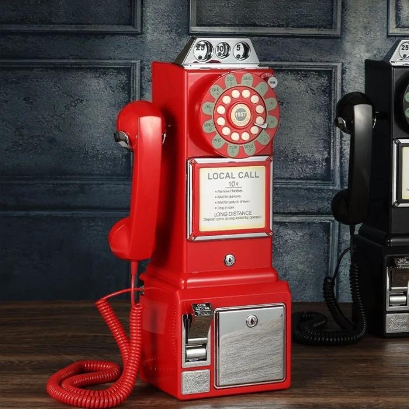 Téléphones décoratifs rétro Vintage tenture murale téléphone stockage Photo vieux