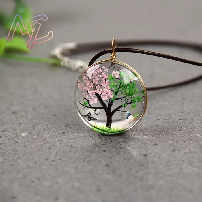 Collier pendentif arbre de vie en cristal, bijoux Talismans, accessoires de mode, cadeaux de luxe po