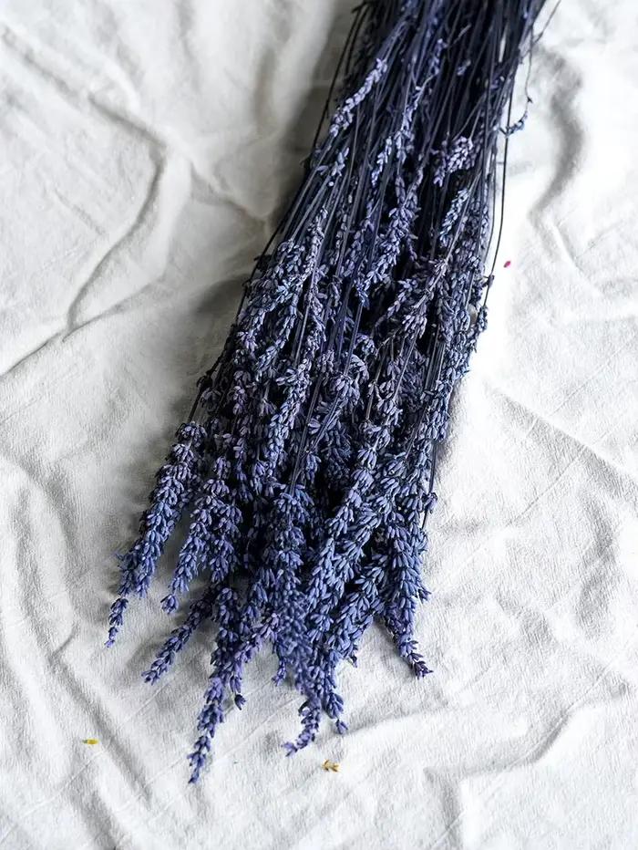 Fleurs de lavande préservées et bougies parfumées aux fleurs séchées, matériaux floraux DIY, décorat