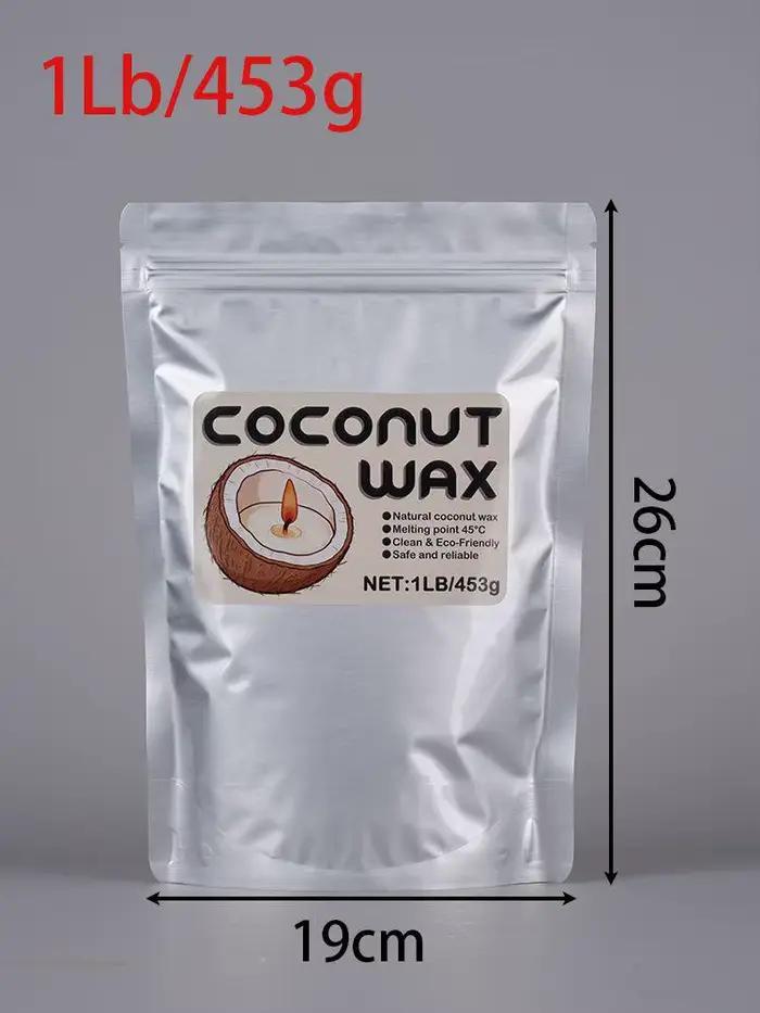 Cire de coco blanche 1LB, cire végétale naturelle, pour bougies parfumées faites main DIY, sans fumé