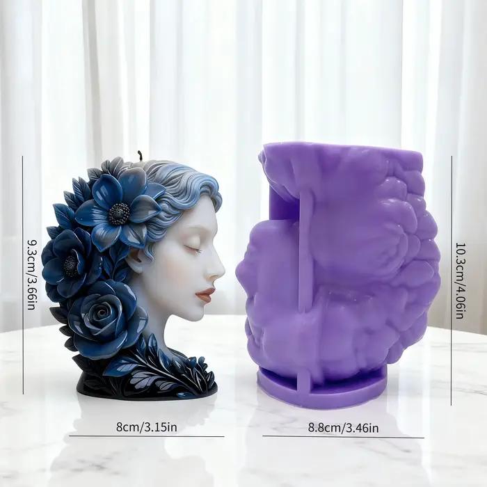 Ces moules à bougies de déesse florale d'art de niche sont résistants à la chaleur et réutilisables,