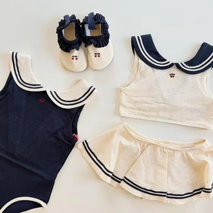 Maillots de bain pour bébé Style marine garçon une pièce crème solaire maillot de bain pour filles maillots de bain pour enfants pour filles Bikinis Bebe natation garçons maillots de bain