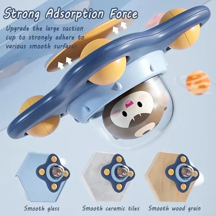 Bébé Montessoris Spin Cup Top jouets de bain Spinner aspiration sensorielle bain ventouse jouet hochets rotatif début éducatif Fidget jouet