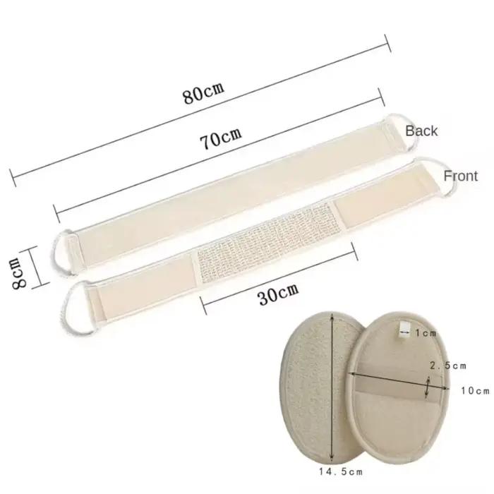 Loofah naturel longue dos serviette frottant brosse de bain doux corps gommage éponges de douche exfoliant masseur
