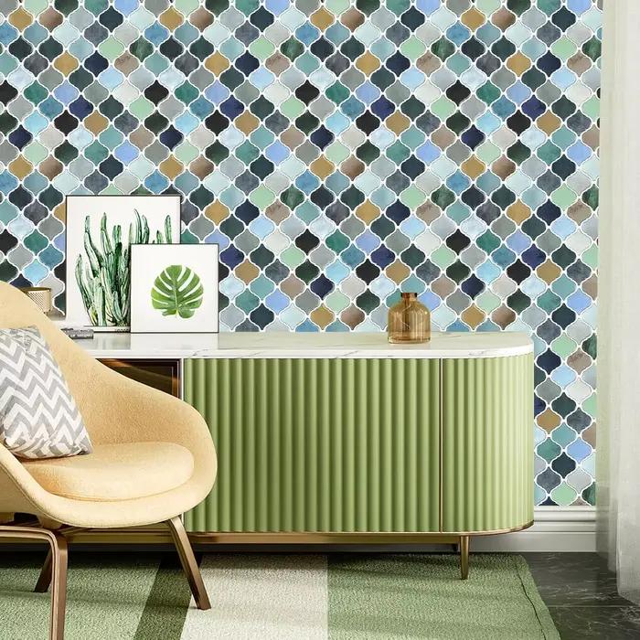 Carrelage de dosseret à peler et coller, carreaux de dosseret en marbre pour cuisine HOWall