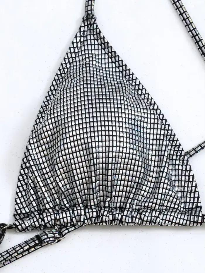 Cuir PU extrême Mini String Monokini croix dos nu femmes maillots de bain une pièce maillot de bain femme coupe haute maillot de bain bain
