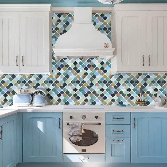 Carrelage de dosseret à peler et coller, carreaux de dosseret en marbre pour cuisine HOWall