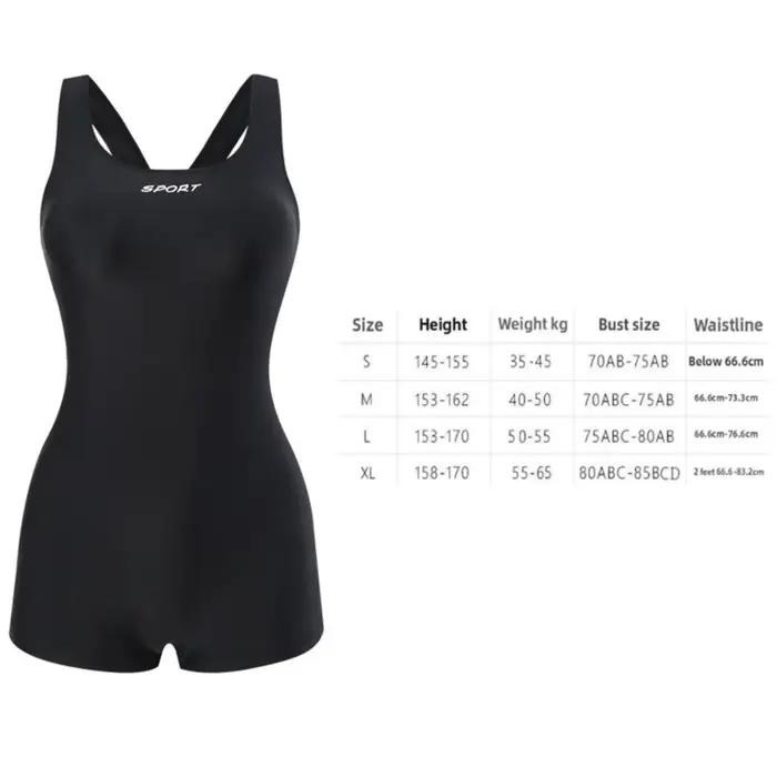 Maillot de bain une pièce à coins plats, résistant au chlore, grande taille, avec coussinets de poitrine, design conservateur, maillot de bain de plage