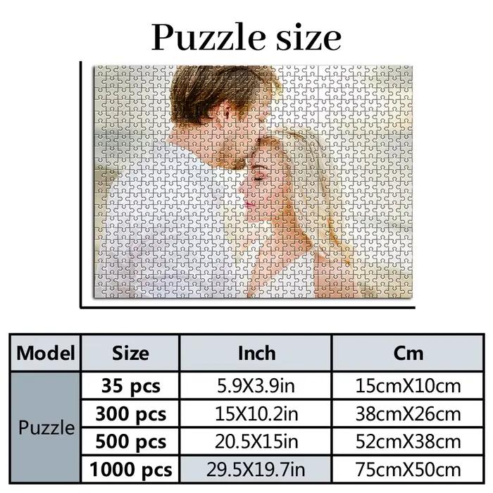 Puzzle Photo personnalisé personnalisé, "carton/bois 35/300/500/1000 pièces, jouets pour adultes et enfants"
