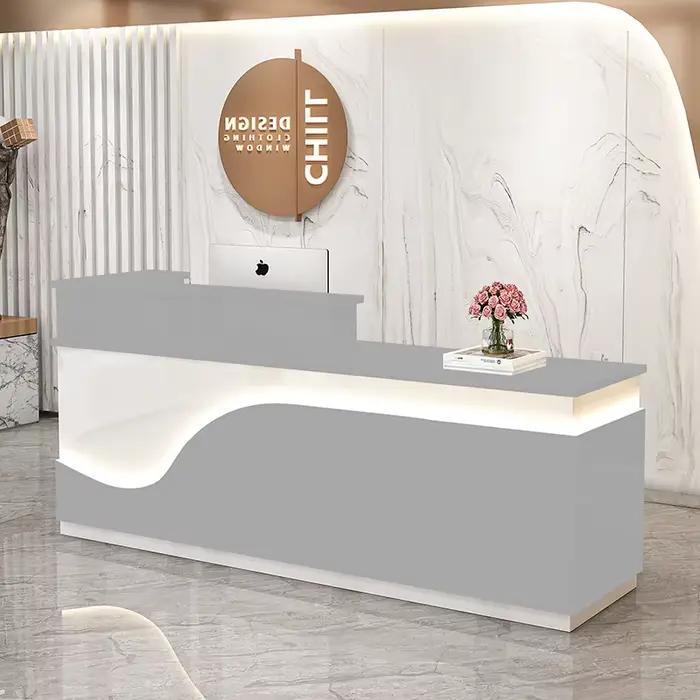 Bureaux de réception créatifs personnalisés, décorations, comptoir de réception, salon de beauté, mobilier de bureau de négociation