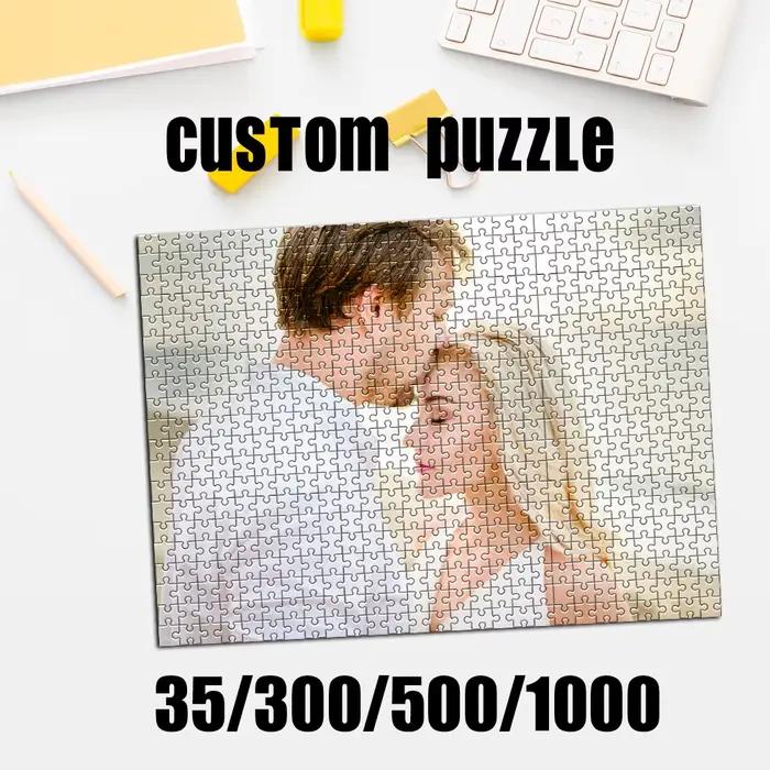 Puzzle Photo personnalisé personnalisé, "carton/bois 35/300/500/1000 pièces, jouets pour adultes et enfants"
