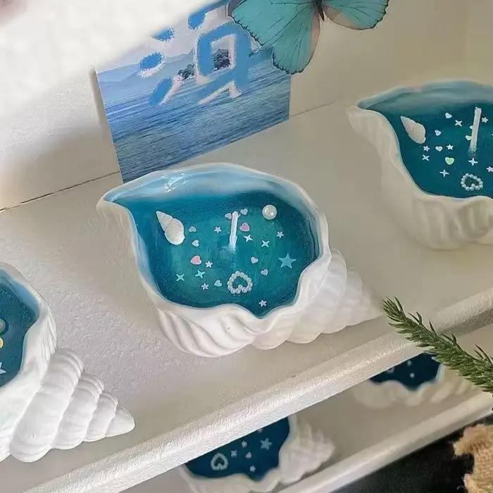 Bougie d'aromathérapie en coquillage de mer