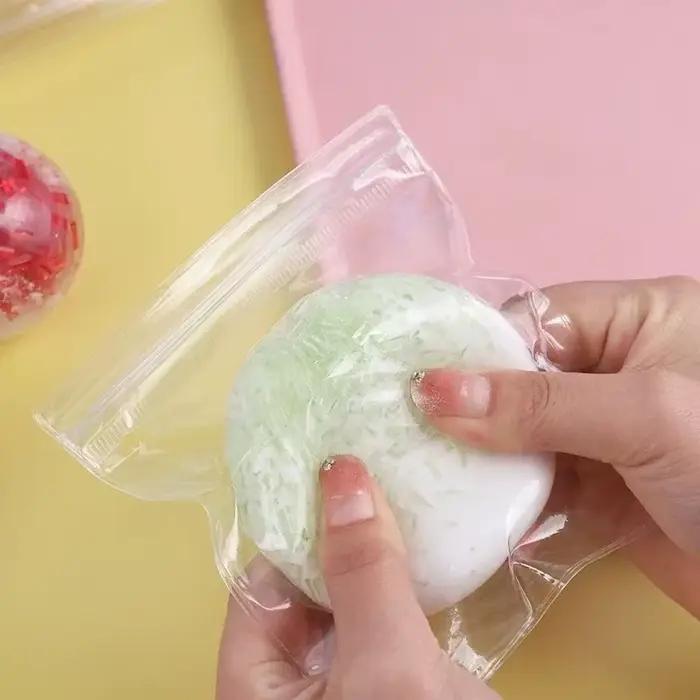 Balle anti-stress en cristal craquelé, jouet sensoriel en TPR à remontée rapide, moulable et compressible, pour soulager l'anxiété des adultes, des travailleurs et des voyageurs