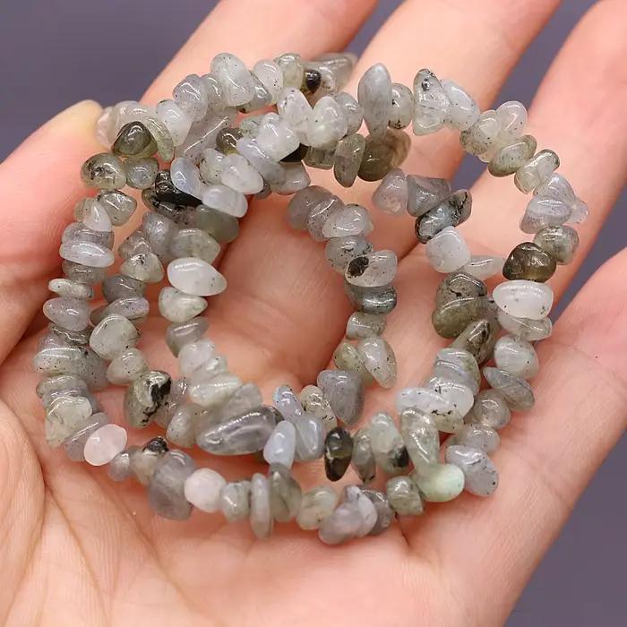 Perles irrégulières en pierre de Labradorite naturelle pour femmes