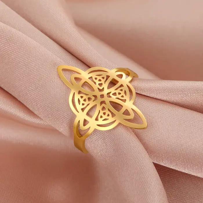 Bague à nœud celtique en acier inoxydable