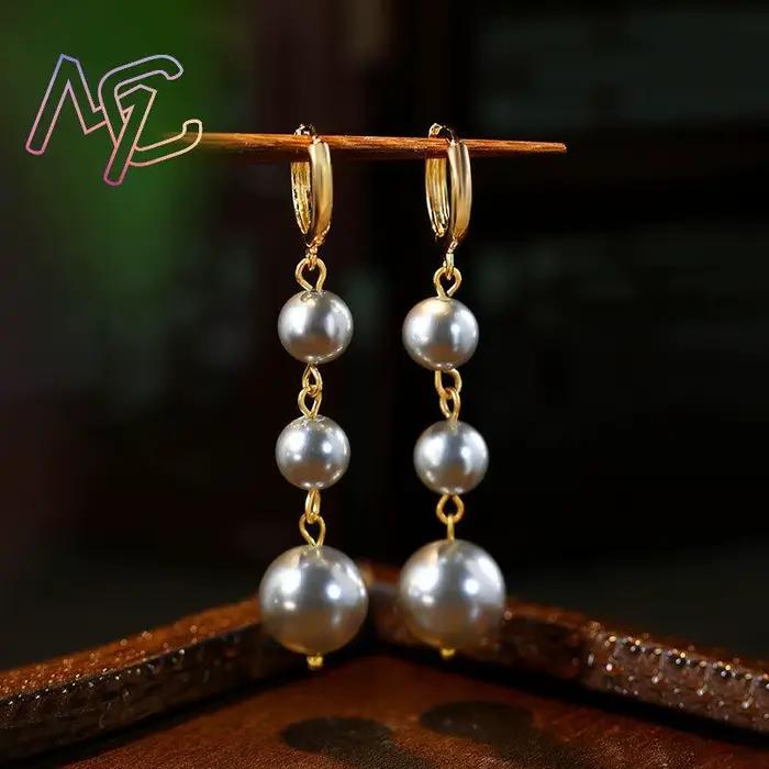 Boucles d'oreilles en perles naturelles