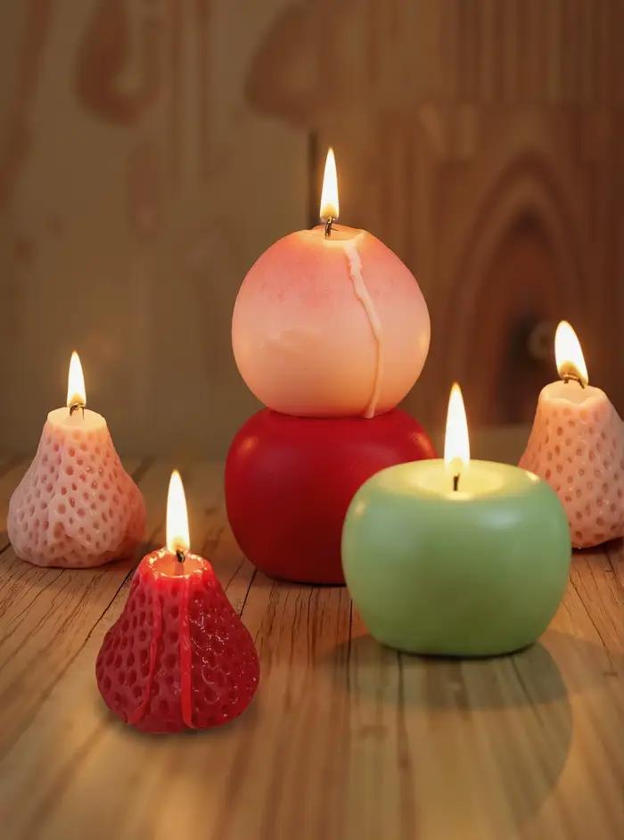 Bougies parfumées en forme de fruit mignon-parfum miel pêche