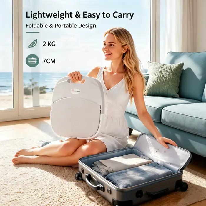 Bain de pieds électrique pliable chauffant avec thérapie par lumière rouge