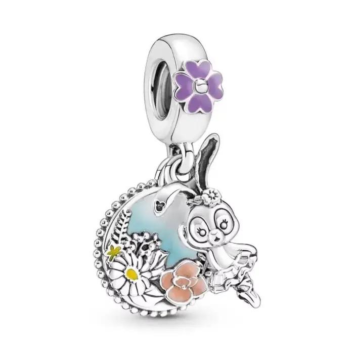 Breloques Disney en argent pur 925% - Princesses Mickey et Minnie, Château - Perles pour bracelet DIY pour femmes - Accessoire de bijouterie, cadeau pour elle