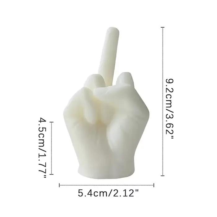 Bougies créatives universelles en forme de doigt d'honneur