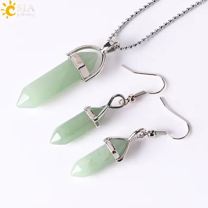 CSJA – ensemble de bijoux en pierre naturelle pour femmes
