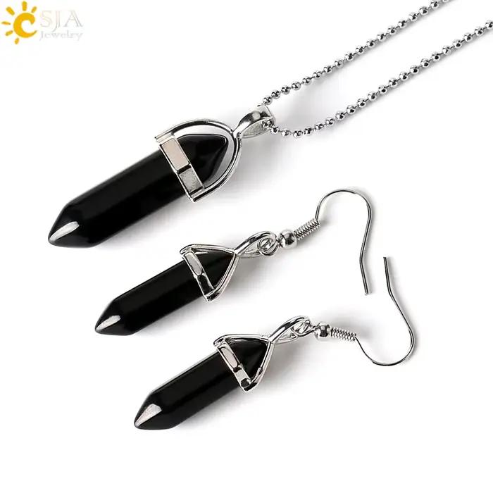 CSJA – ensemble de bijoux en pierre naturelle pour femmes