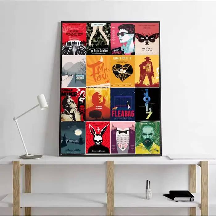 30 cartes postales sur le thème des films classiques, kit de collage mural, affiches pour décoration de salon, dortoir, peintures murales, décorations pour la maison