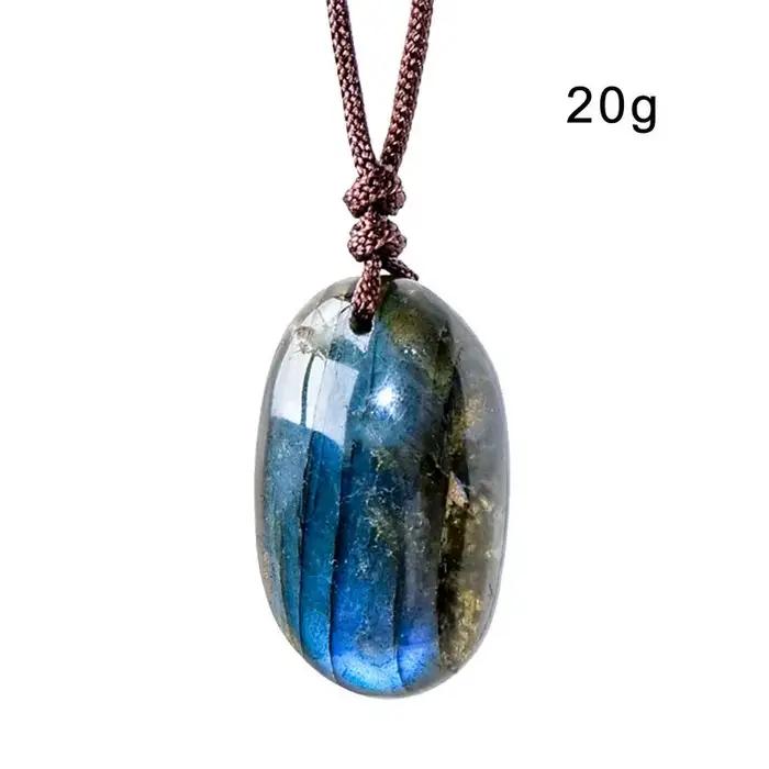 Collier pendentif en Labradorite naturelle