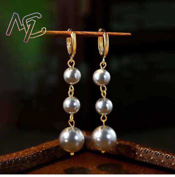 Boucles d'oreilles en perles naturelles