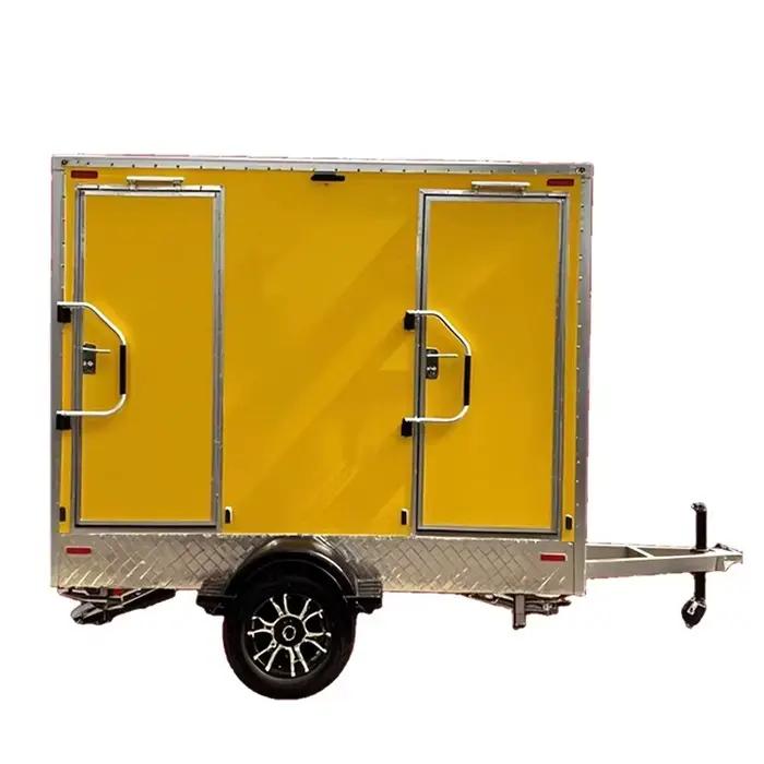 Remorque de toilettes mobiles VIP de luxe, salle de bain préfabriquée pour mariage, fête, concert, confort haut de gamme, ensemble complet, vente personnalisée