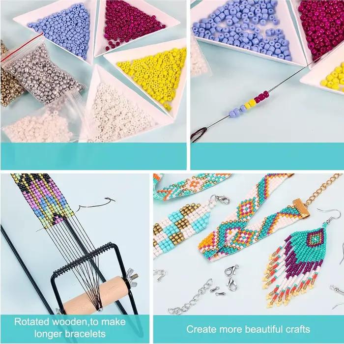Kit de métier à tisser de perles pour bricolage, pour bijoux, Bracelets, boucles d'oreilles, colliers, fabrication de métier à tisser de perles faits à la main, Machine à tricoter, outil artisanal