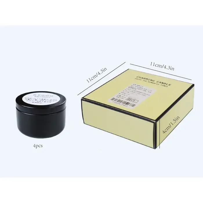 Lot de 4 bougies anti-moustiques à la citronnelle sans fumée