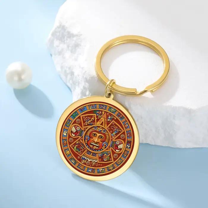 Dawapara – porte-clés avec calendrier solaire aztèque