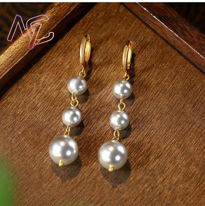 Boucles d'oreilles en perles naturelles